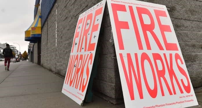  Anyone buying fireworks in the city of Vancouver must be at least 19 years old and have a permit. Fireworks can only be sold or purchased between Oct. 25 and 31. Photo Dan Toulgoet