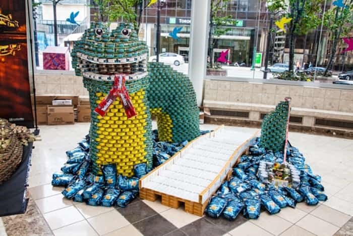  This is a dragon built out of cans at a previous event. CONTRIBUTED