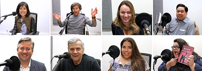  A few of the guests we've featured on the V.I.A. podcast. Michelle Eliot, Grant Lawrence, Corinne Lea, Joseph Planta, Kennedy Stewart, William B Davis, Erin Sousa, Andrea Warner