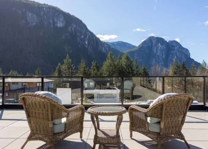  The sunny terraces soak up among the best views in Squamish. Listing agents: Shawn Wentworth, Tom Malpass, Tara Hunter