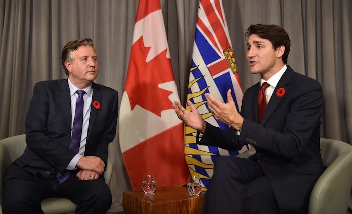  Prime Minister Justin Trudeau's stop in Vancouver included a brief meeting with mayor-elect Kennedy Stewart. Photo Dan Toulgoet