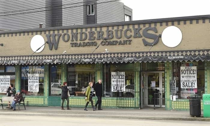  Wonderbucks operated at 1801 Commercial Dr. for 18 years before closing in early 2017 after rent and property taxes increased. The building has been vacant since then. Photo Dan Toulgoet