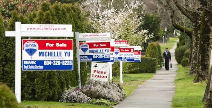  B.C. home sales remained on an upswing in October  2019. Photo: Houses for sale in Vancouver. File photo