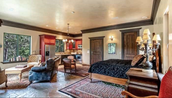  Inside the main house is a self-contained guest/nanny/in-law suite with a small kitchen and living area. Source: Concierge Auctions