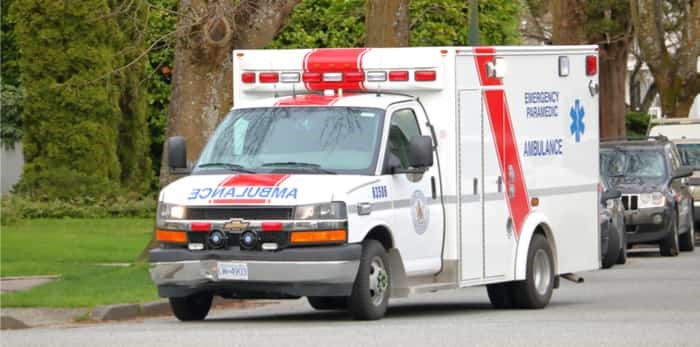  Six people have been taken to hospital for carbon monoxide poisoning due to a gas leak at a business complex in Pitt Meadows. Photo: Ambulance/Shutterstock