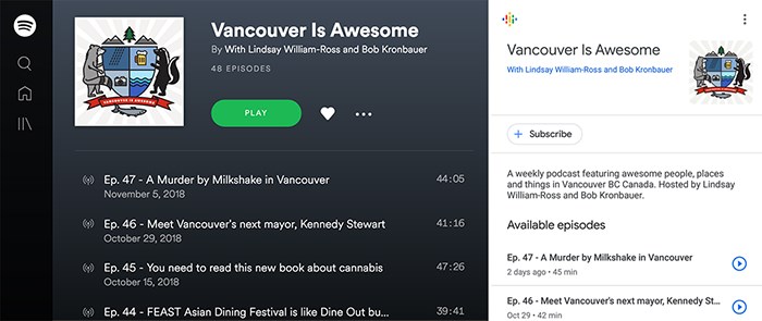  Our podcast is now available on Spotify and Google Podcasts. Screengrabs