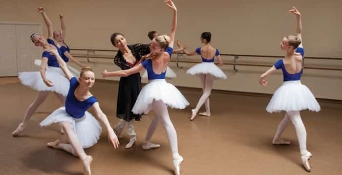  Goh Ballet Academy director Chan Han Goh instructs a young dancer in the nuance of movement. Goh is currently preparing for Goh Ballet’s 10th anniversary production of The Nutcracker at the Queen Elizabeth Theatre. photo supplied