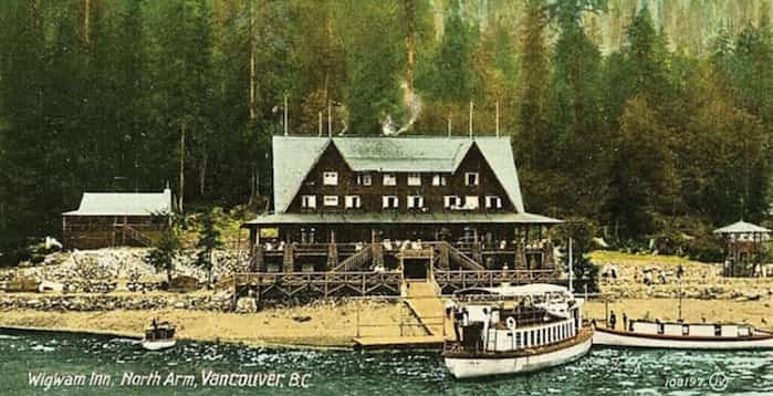  The Wigwam Inn opened at the north end of Indian Arm in 1910 and was rumoured to be frequented by gamblers and mobsters, including Al Capone. photo supplied North Vancouver Museum and Archives