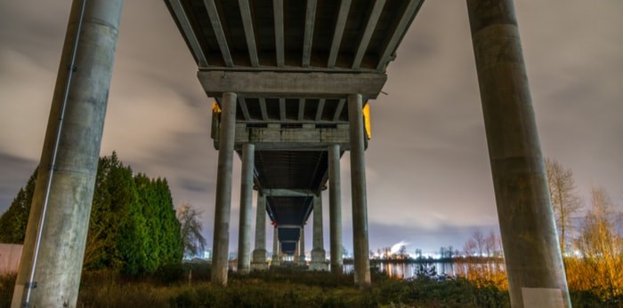 Under the Golden Ears Bridge/Shutterstock