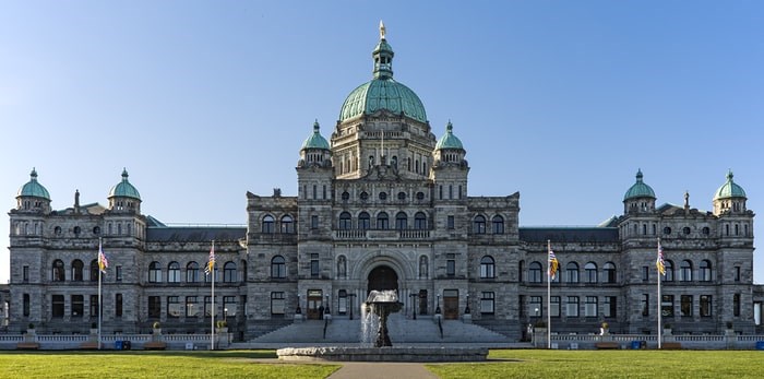  B.C. will be the first province to introduce human rights legislation to implement the United Nations Declaration on the Rights of Indigenous Peoples. Photo: Parliament building in Victoria, B.C./Shutterstock