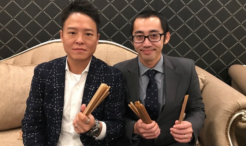  Richmond entrepreneurs Roger Chen (left) and Alfie Hsu introduce sugarcane straws to Canada. Photo submitted