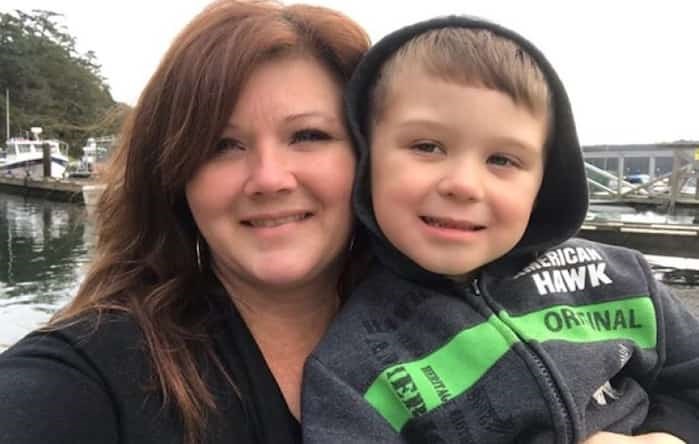  Jennifer Burnside and her son, Jax.