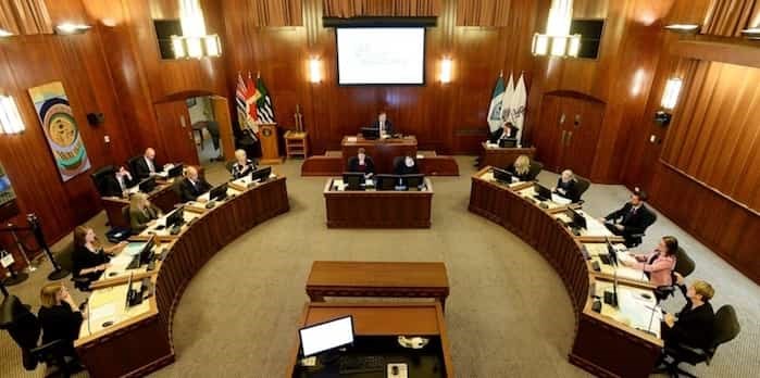  Vancouver city council referred the debate and vote on Coun. Jean Swanson's renoviction motion to Dec. 4. Photo Dan Toulgoet