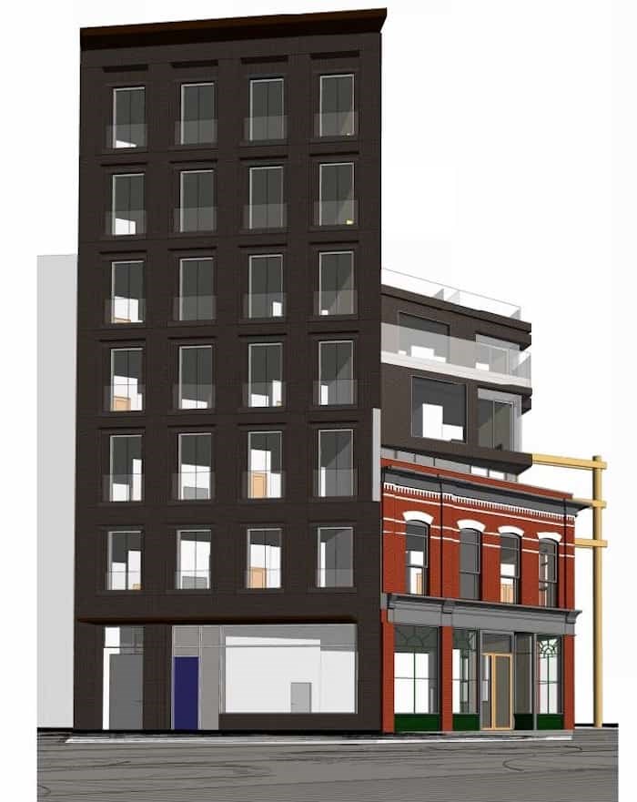  A rendering of the proposed development. Human Studio Architecture + Urban Design