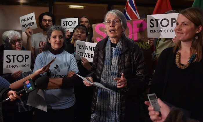  COPE Coun. Jean Swanson at city hall. Photo Dan Toulgoet