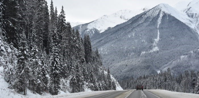  Driving on the highway in BC/Shutterstock