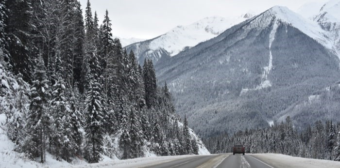  Driving on the highway in BC/Shutterstock
