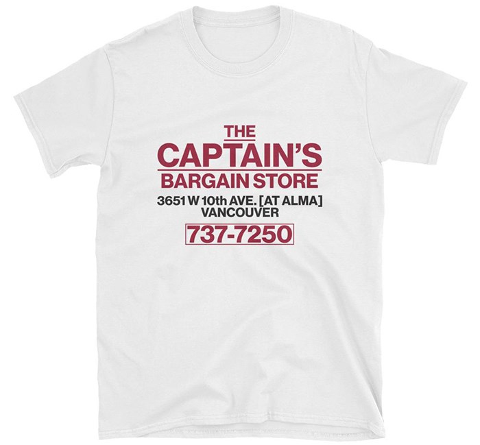  The Captain's Bargain Shop T-shirt Available at 