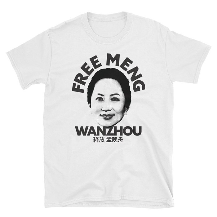  Free Meng Wanzhou T-shirt from bcisawesome.com
