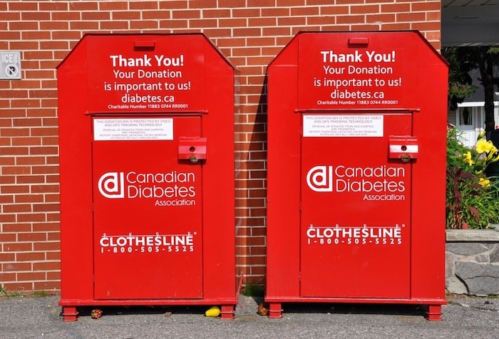  Clothing donation bin (Lester Balajadia / Shutterstock.com)