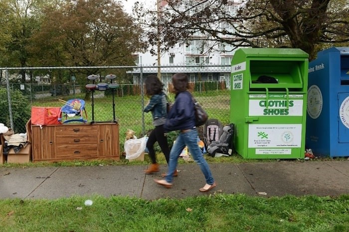  Donation bins (Photo by Dan Toulgoet/Vancouver Courier)