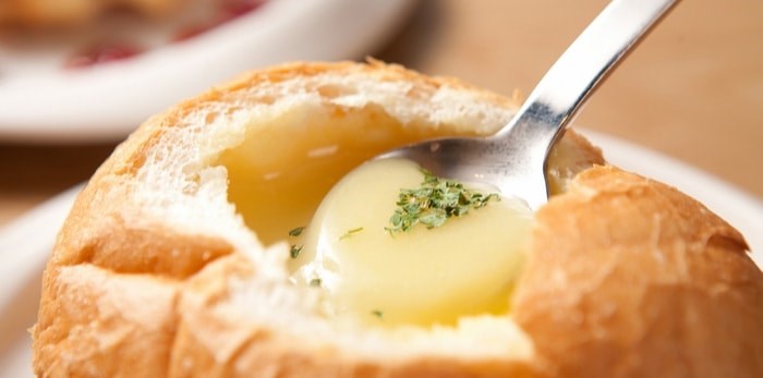  Some (unrelated) soup in a breadbowl/Shutterstock