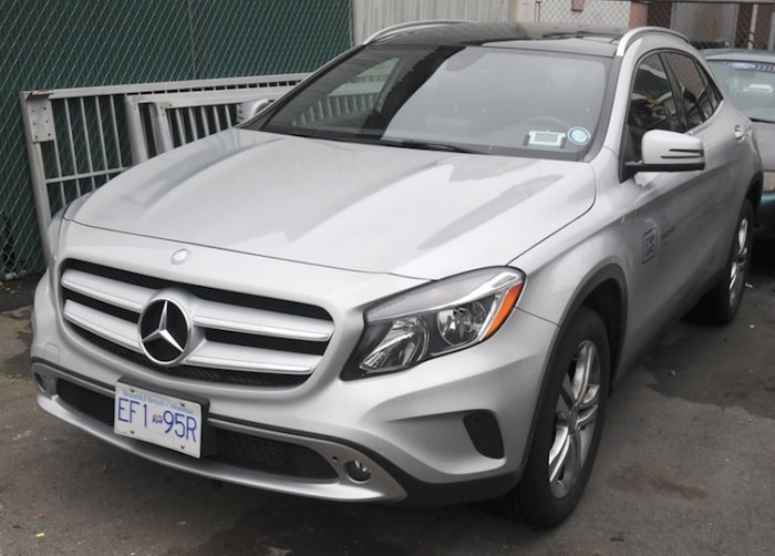  A Mercedes GLA car2go will sit in the North Vancouver impound lot for six more days after its driver was busted speeding in West Vancouver Monday night. Photo: Mike Wakefield/North Shore News