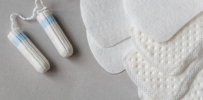  Among the aims approved by the BC NDP during their convention includes supporting encouraging the government to offer free menstrual products in all public buildings in B.C.. Photo: Tampons and sanitary pads/Shutterstock