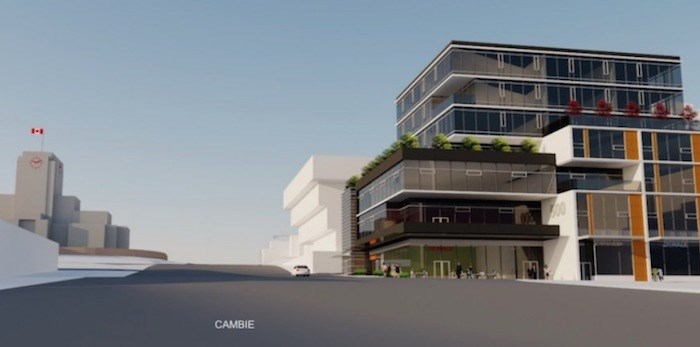  Artistic rendering of the future seven-storey development at 510 West Broadway. (W.T. Leung Architects)