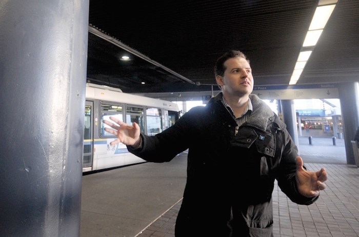  Daniel Kabat, senior project manager for TransLink, animatedly describes the planned improvements for the Lonsdale Quay transit exchange and passenger hub, on Monday. Work is expected to start in March and last for nine months. Photo by Mike Wakefield/North Shore News