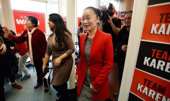  Liberal Karen Wang has dropped out of the Burnaby South byelection. Photo by Jennifer Gauthier/Burnaby Now.