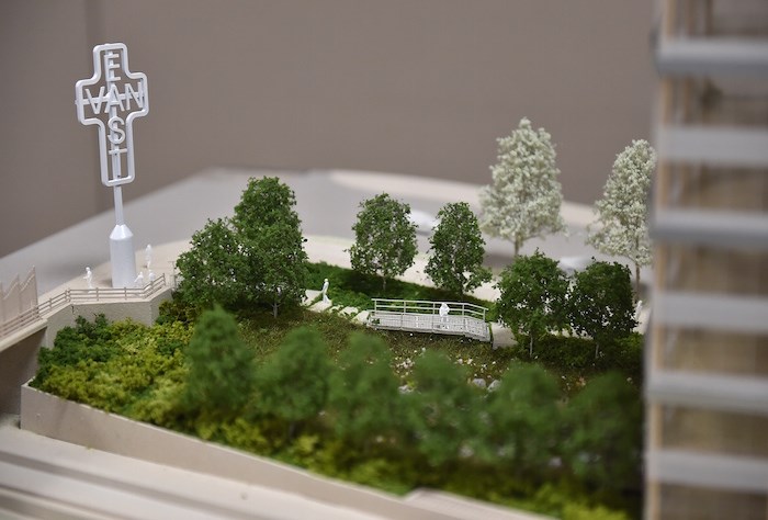  Model of the property site. Photo by Dan Toulgoet.