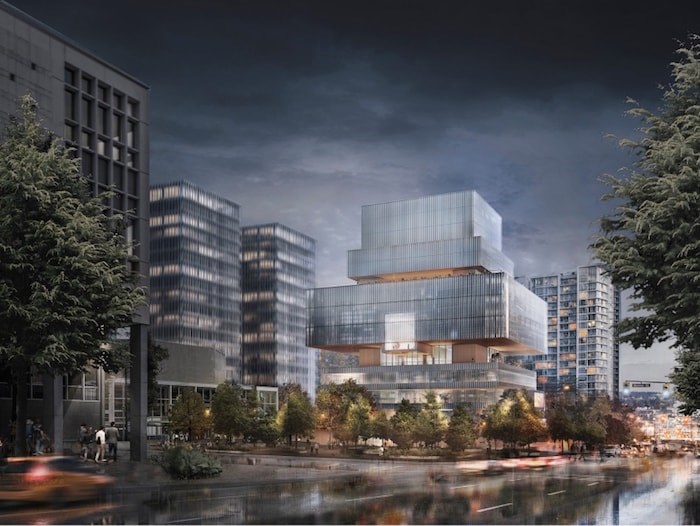  The new 鶹ýӳArt Gallery will be built on city property adjacent to Queen Elizabeth Theatre. Image courtesy Herzog & de Meuron
