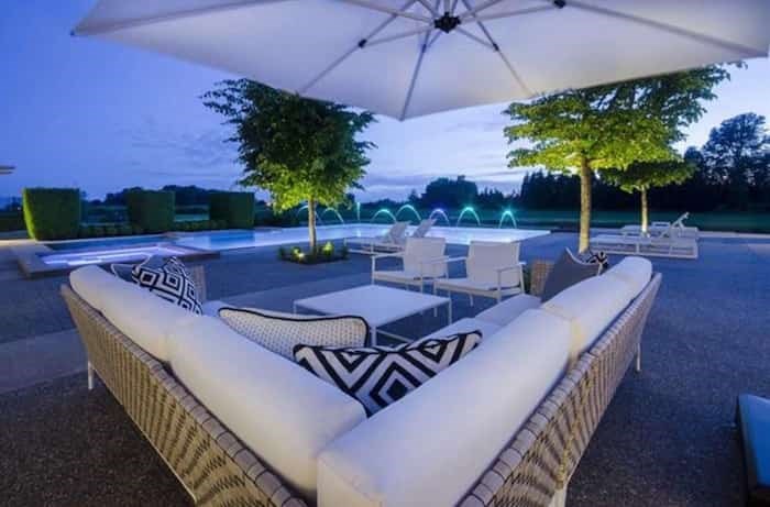  This pool terrace looks more like a luxury hotel than a house in Richmond. Listing agent: Manyee Lui