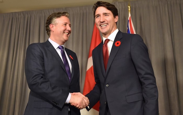  Mayor Kennedy Stewart and PM Justin Trudeau at a previous meeting. Mayor Kennedy Stewart is optimistic the re-election of Prime Minister Justin Trudeau will bode well for Vancouver. File photo by Dan Toulgoet