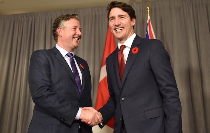  Mayor Kennedy Stewart and PM Justin Trudeau (Photo by Dan Toulgoet)