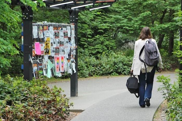  A woman walks on the SFU campus in Burnaby (Burnaby Now file photo)
