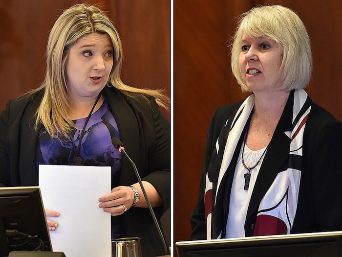  Councillors Melissa De Genova and Adriane Carr say they know of four incidents between them of people bringing suitcases and reusable shopping bags filled with money into city hall to pay for taxes. Photo Dan Toulgoet