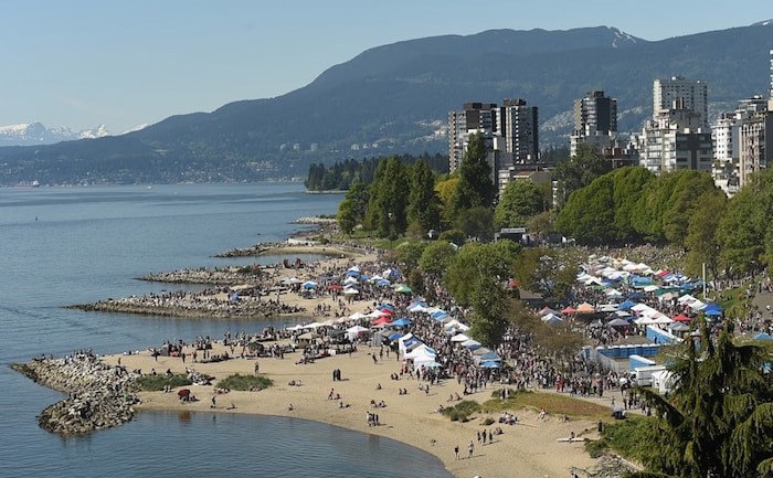  An estimated 40,000 people attended last year's 4/20 event at Sunset Beach. Photo Dan Toulgoet