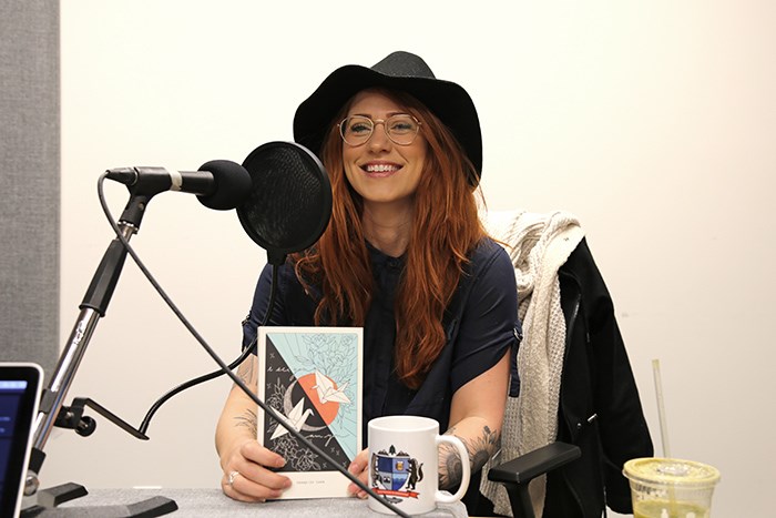  Casey-Jo Loos and her new book of self help poetry. Photo Bob Kronbauer