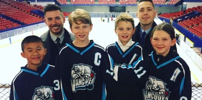  VMHA coach Stephen Gillis (right) hasn’t missed a practice or a game yet, in an effort to not allow his disease to get in the way of what he loves doing most — coaching his team.