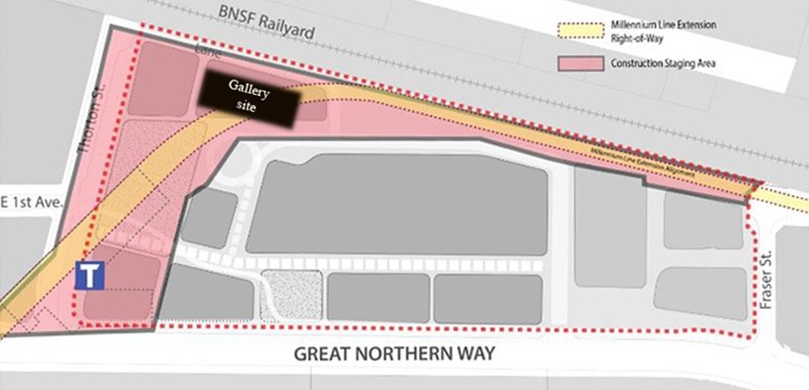  This diagram shows the area to be affected by the Broadway SkyTrain extension.  City of Vancouver