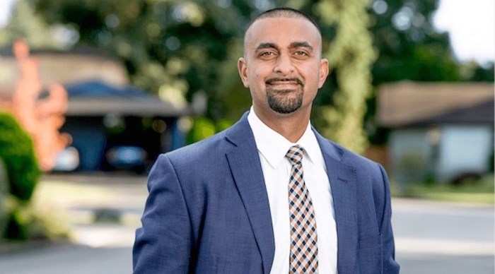  Ravi Kahlon, MLA for Delta North, is on the B.C. legislature's riding-hailing committee. His father owns a taxi in Victoria. Photo via Times Colonist.