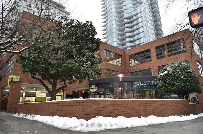  The site of the development proposed for 1290 Hornby St. currently features a building that houses Vancouver Coastal Health’s City Centre Urgent Primary Care Centre. Photo Dan Toulgoet