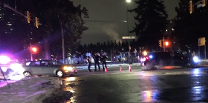  Burnaby RCMP blocked off a section of Imperial Friday night. Maria Rantanen