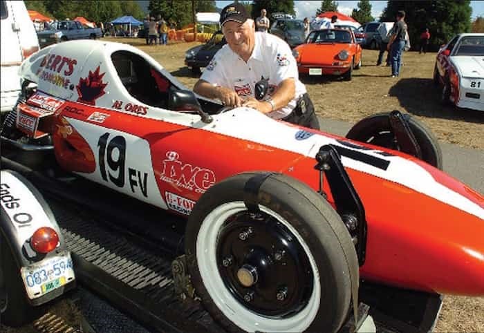  Former Westwood racer Al Ores shows off the 76 Coldwell D13 he used to race at the Coquitlam track during a reunion of Westwood racers in 2006. Photograph By CRAIG HODGE/ THE TRI-CITY NEWS