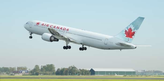  AMSTERDAM, THE NETHERLANDS - OCTOBER 11, 2015: Air Canada Boeing 767-375 (ER) takes off from Schiphol Airport / Shutterstock
