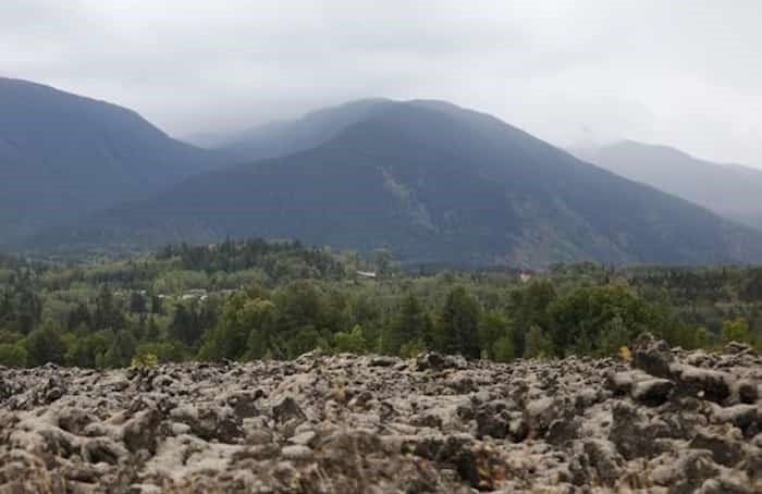  Part of Nisga'a Memorial Lava Bed Park or Anhluut'ukwsim Laxmihl Angwinga'asanskwhl Nisga'a in northwestern British Columbia is seen on Saturday, Sept. 1, 2018. The lava beds were created in about 1780, when Canada's last active volcano, the Tseax, erupted. THE CANADIAN PRESS/Colin Perkel