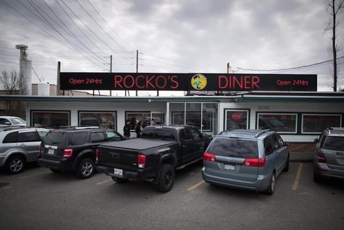  Customers enter Rocko's 24-Hour Diner where Luke Perry filmed scenes for the television show 