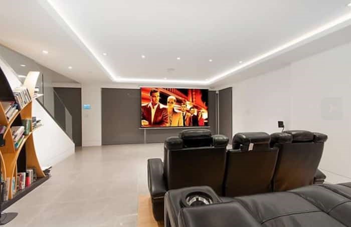  The lower level has a movie theatre and offers access to the pool and lower spa terrace. Listing agent: Nafiseh Samsam